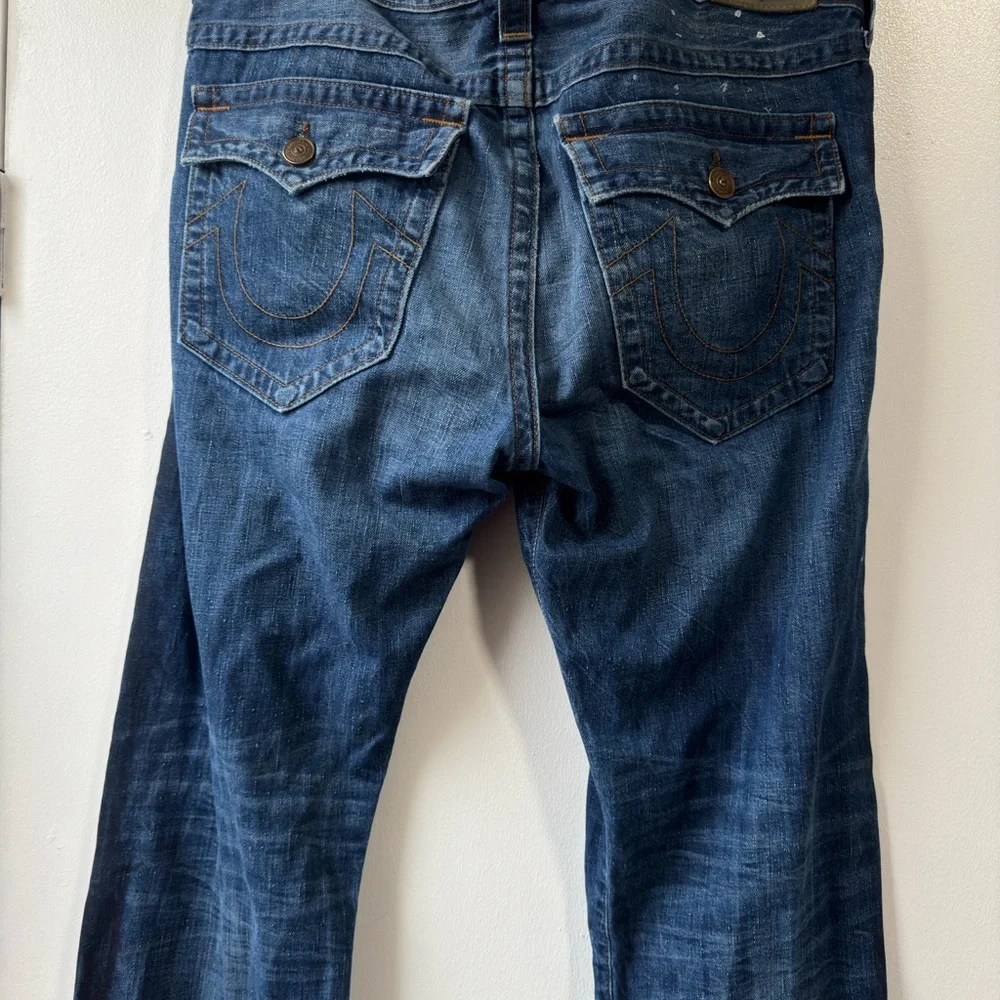 True Religion Geno Relaxed Slim Relax Etroit Dark Blue Straight Jeans
